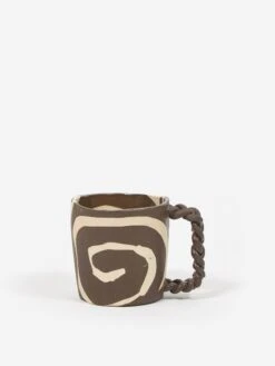 Mellow Ceramic Whirl Mug - Dark Brown