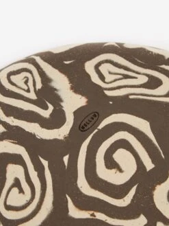 Mellow Ceramic Whirl Plate - Dark Brown -Home Decoration&Supplies 78582 F MELLOW CERAMIC WHRIL PLATE DARK BROWN AW22 GOODHOOD 3