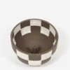 Mellow Medium Incense Bowl - Inside And Outside Check - Dark Brown -Home Decoration&Supplies 78584 F MELLOW MEDIUM INCENSE BOWL INSIDE AND OUTSIDE CHECK DARK BROWN AW22 GOODHOOD 2