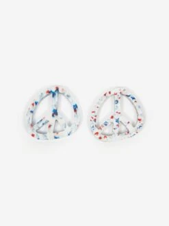 Space Available Peace On Earth Coasters - White Multi