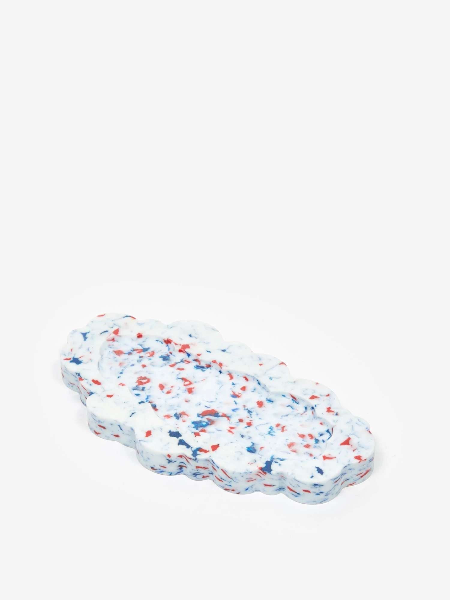 Space Available Upcycled Plastic Clouded Tray - White 3 Space Available Upcycled Plastic Clouded Tray - White