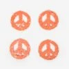 Space Available Upcycled Plastic Peace Coaster - Set Of 4 - Orange -Home Decoration&Supplies 89943 F SPACE AVAILABLE UPCYCLED PLASTIC PEACE COASTER SET OF 4 ORANGE SS23 GOODHOOD 25597