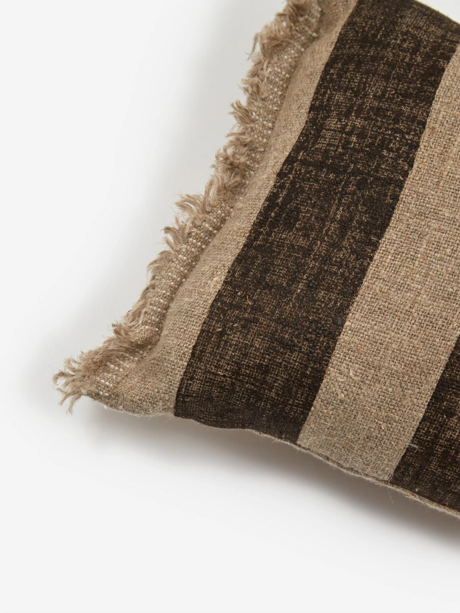 Soosumsee Mini Linen Hand Printed Cushion - Stripe 4 Soosumsee Mini Linen Hand Printed Cushion - Stripe - Image 2