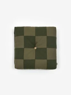 Peace Cabin Checkerboard Floor Cushion - Olive