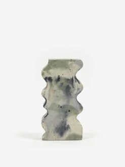 Smith And Goat X Goodhood Concrete Wavy Vase - Green And Lilac