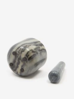 Broste Copenhagen Marina Pestle And Mortar - Black Marble -Home Decoration&Supplies BROSTE COPENHAGEN MARINA PESTLE AND MORTAR BLACK MARBLE AW23 GOODHOOD 3