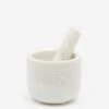 Broste Copenhagen Marina Pestle And Mortar - White Marble -Home Decoration&Supplies BROSTE COPENHAGEN MARINA PESTLE AND MORTAR WHITE MARBLE AW23 GOODHOOD