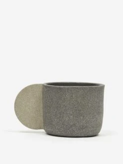 Brutes Ceramic Handmade Large Wide Mug - Dark Grey -Home Decoration&Supplies BRUTES CERAMIC HANDMADE LARGE WIDE MUG DARK GREY SS23 GOODHOOD 36967