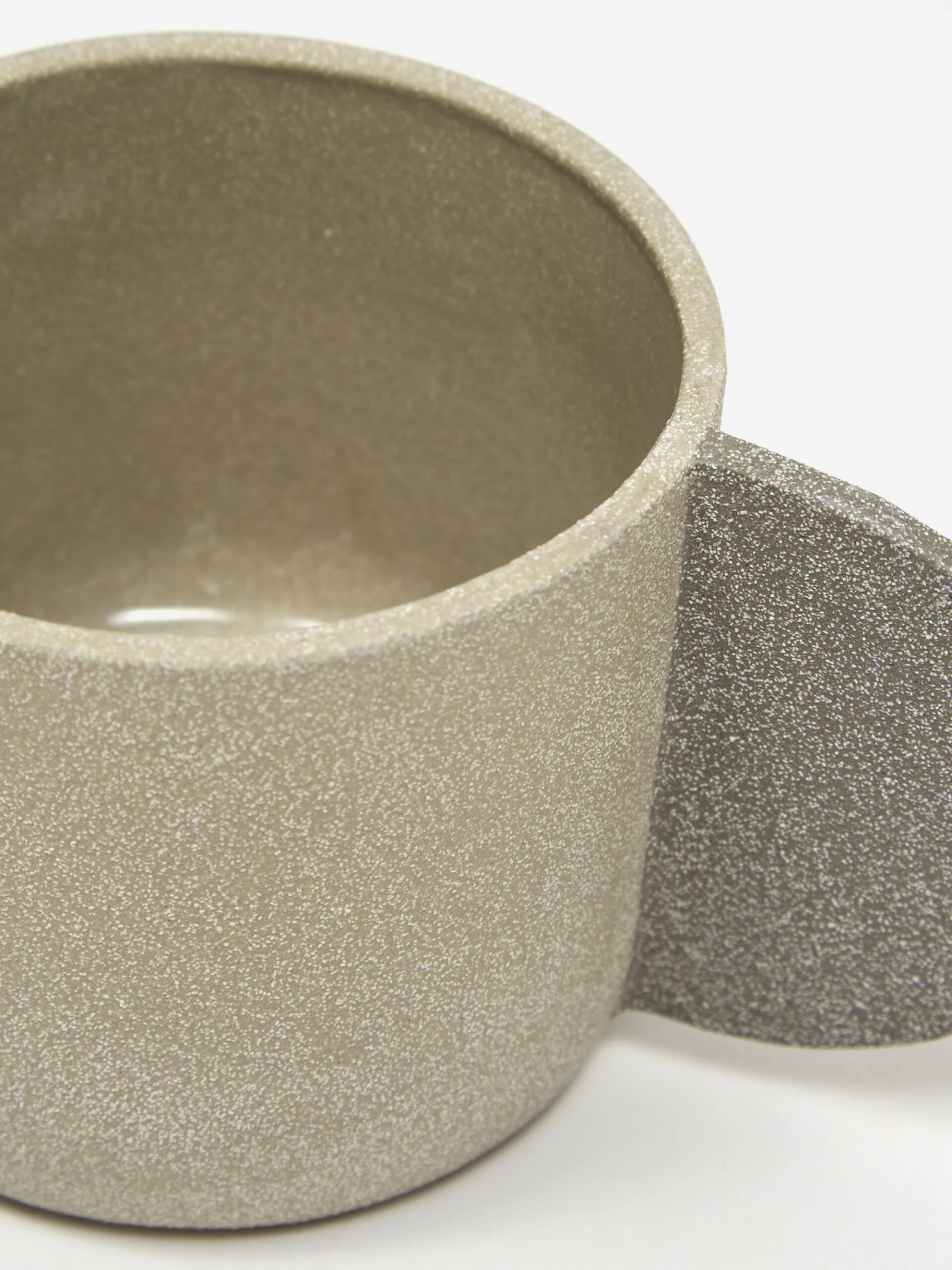 Brutes Ceramic Handmade Large Wide Mug - Light Grey 4 Brutes Ceramic Handmade Large Wide Mug - Light Grey - Image 2