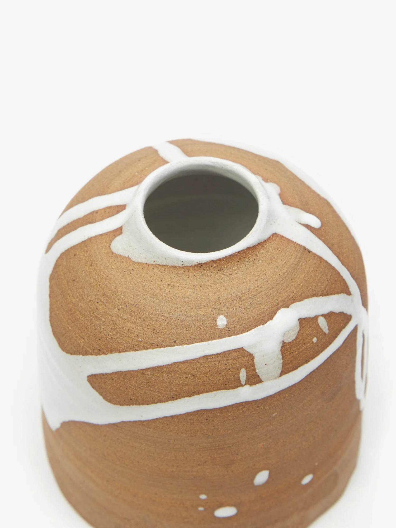 By.noo Handmade Bud Vase - White Drip 4 By.noo Handmade Bud Vase - White Drip - Image 2