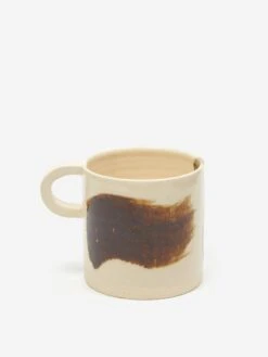By.noo Handmade Medium Mug - Brown Brushstroke -Home Decoration&Supplies BY.NOO HANDMADE MEDIUM MUG BROWN BRUSHSTROKE AW23 GOODHOOD