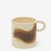 By.noo Handmade Medium Mug - Brown Brushstroke