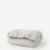 TEKLA Percale King Duvet Cover 220cm X 220cm - Soft Grey