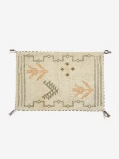 EYDA Embroidered Linen Cushion Cover - Natural