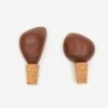 Ferm Living Cairn Wine Stoppers - Set Of 2 - Dark Brown -Home Decoration&Supplies FERM LIVING CAIRN WINE STOPPERS SET OF 2 DARK BROWN AW23 GOODHOOD 1