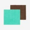HAY Canteen Dish Cloth Set Of 2 - Chocolate/Emerald 1 HAY Canteen Dish Cloth Set Of 2 - Chocolate/Emerald -Home Decoration&Supplies HAY CANTEEN DISH CLOTH SET OF 2 CHOCOLATEEMERALD AW23 GOODHOOD