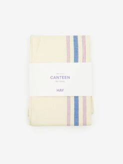 HAY Canteen Tea Towel - Cream/Blue -Home Decoration&Supplies HAY CANTEEN TEA TOWEL CREAMBLUE SS24 GOODHOOD