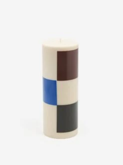 HAY Column Candle - Large - Off-White, Brown, Black And Blue