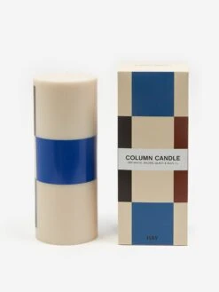 HAY Column Candle - Large - Off-White, Brown, Black And Blue -Home Decoration&Supplies HAY COLUMN CANDLE LARGE OFF WHITE BROWN BLACK AND BLUE AW23 GOODHOOD 4