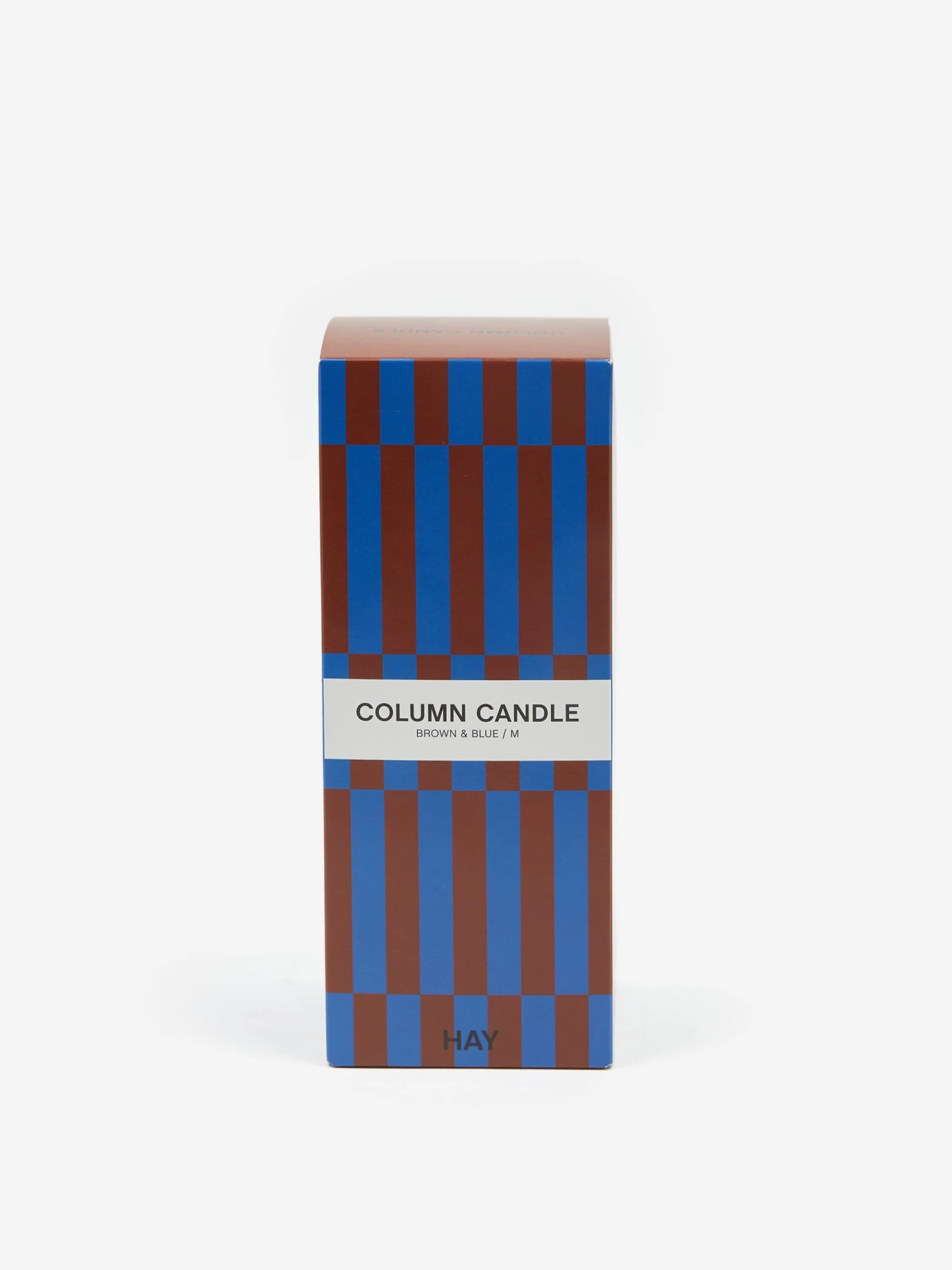 HAY Column Candle - Medium - Brown And Blue 4 HAY Column Candle - Medium - Brown And Blue - Image 2