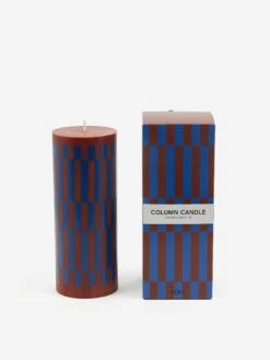 HAY Column Candle - Medium - Brown And Blue 9 HAY Column Candle - Medium - Brown And Blue -Home Decoration&Supplies HAY COLUMN CANDLE MEDIUM BROWN AND BLUE AW23 GOODHOOD 4