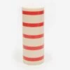 HAY Column Candle Medium - Off White And Red 1 HAY Column Candle Medium - Off White And Red -Home Decoration&Supplies HAY COLUMN CANDLE MEDIUM OFF WHITE AND RED AW23 GOODHOOD 1