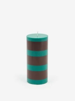 HAY Column Candle - Small - Green And Brown