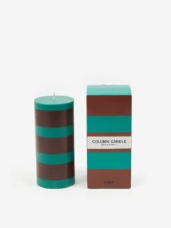 HAY Column Candle - Small - Green And Brown -Home Decoration&Supplies HAY COLUMN CANDLE SMALL GREEN AND BROWN AW23 GOODHOOD 4