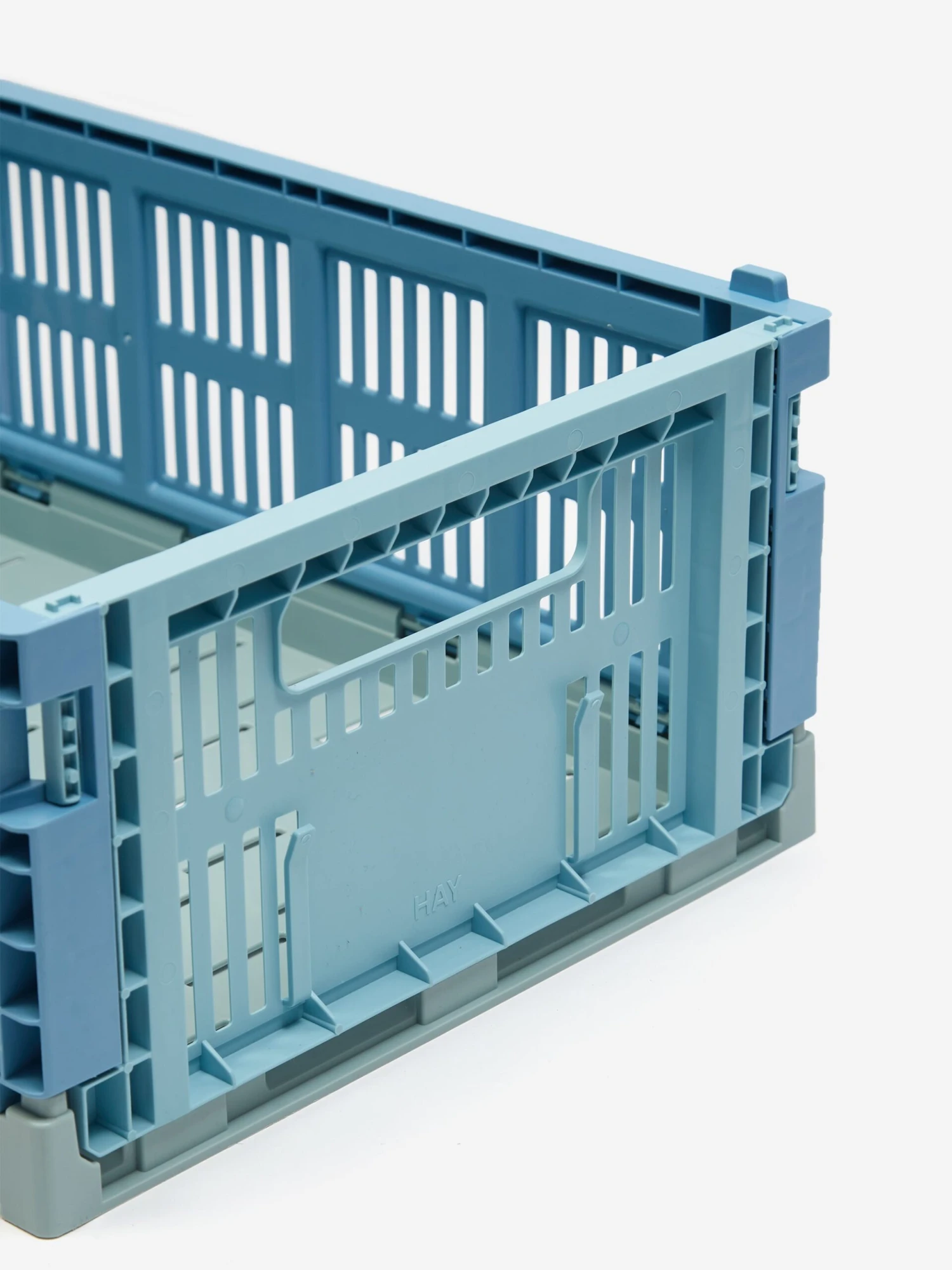HAY Recycled Colour Crate Mix - Medium - Sky Blue 4 HAY Recycled Colour Crate Mix - Medium - Sky Blue - Image 2