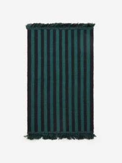 HAY Stripes And Stripes Wool Rug - L95 X W52 - Green