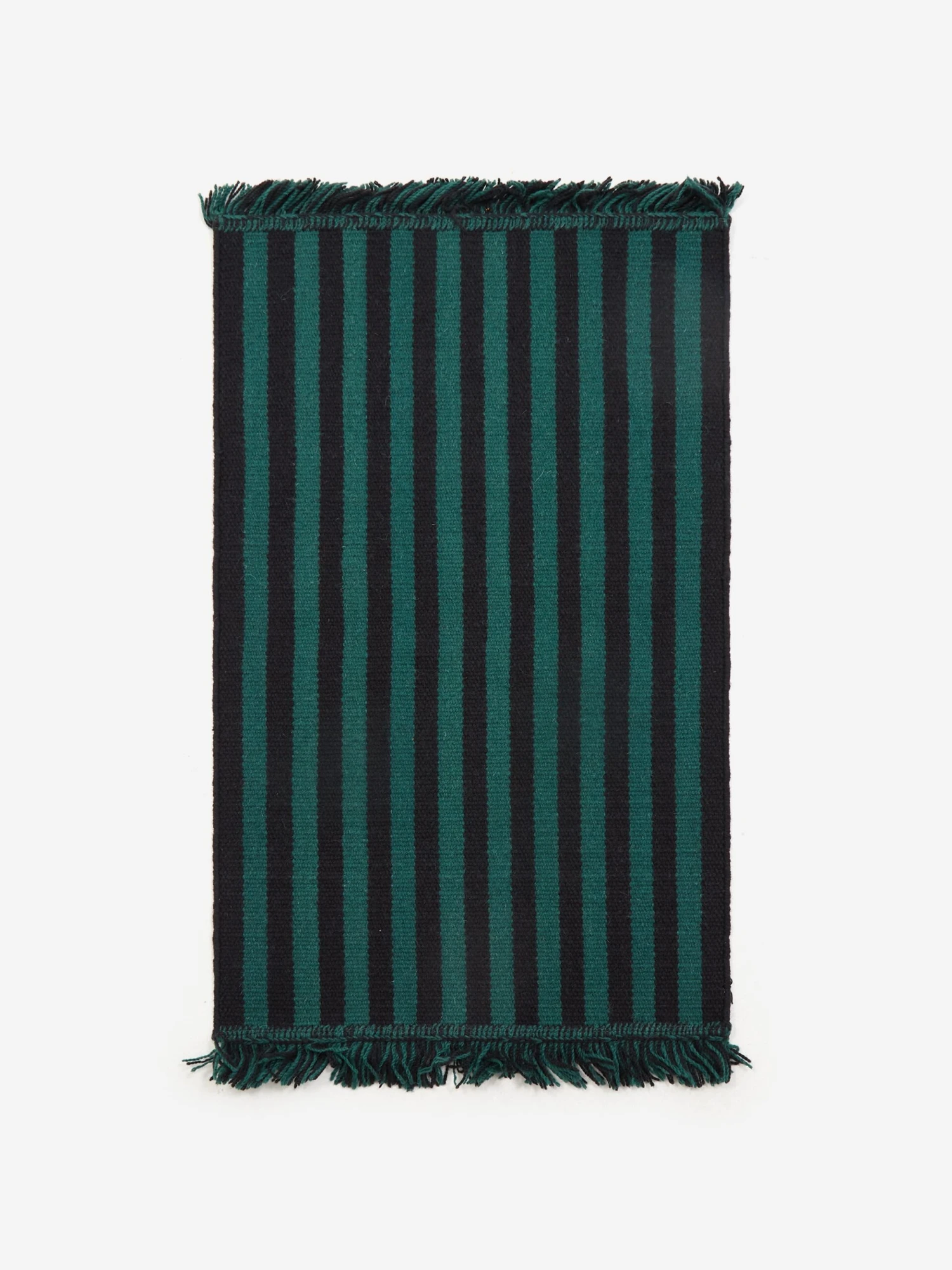 HAY Stripes And Stripes Wool Rug - L95 X W52 - Green 3 HAY Stripes And Stripes Wool Rug - L95 X W52 - Green