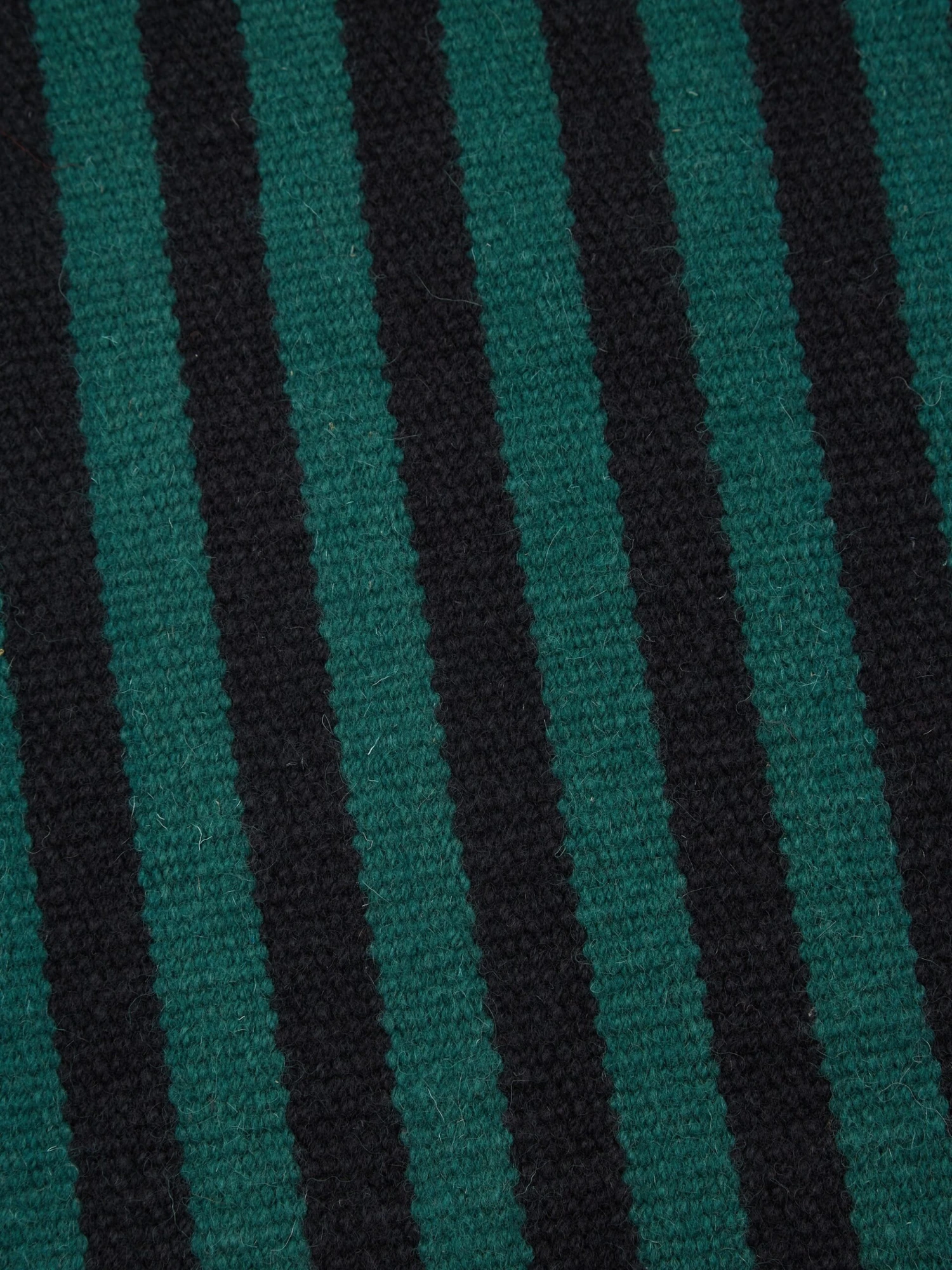 HAY Stripes And Stripes Wool Rug - L95 X W52 - Green 4 HAY Stripes And Stripes Wool Rug - L95 X W52 - Green - Image 2