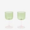 HAY Tint Wine Glass Set Of 2 - Green And Pink -Home Decoration&Supplies HAY TINT WINE GLASS SET OF 2 GREEN AND PINK AW23 GOODHOOD 1 2039f2a7 0c38 4cea a3c5 ba9390f24aba