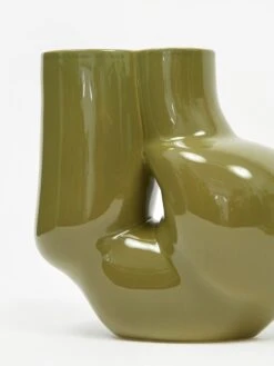 Hay W&S Chubby Vase - Olive Green -Home Decoration&Supplies HAY W S CHUBBY VASE OLIVE GREEN AW20 GOODHOOD 0091
