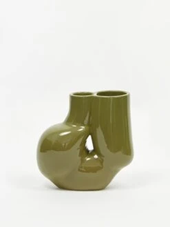 Hay W&S Chubby Vase - Olive Green -Home Decoration&Supplies HAY W S CHUBBY VASE OLIVE GREEN AW20 GOODHOOD 0093