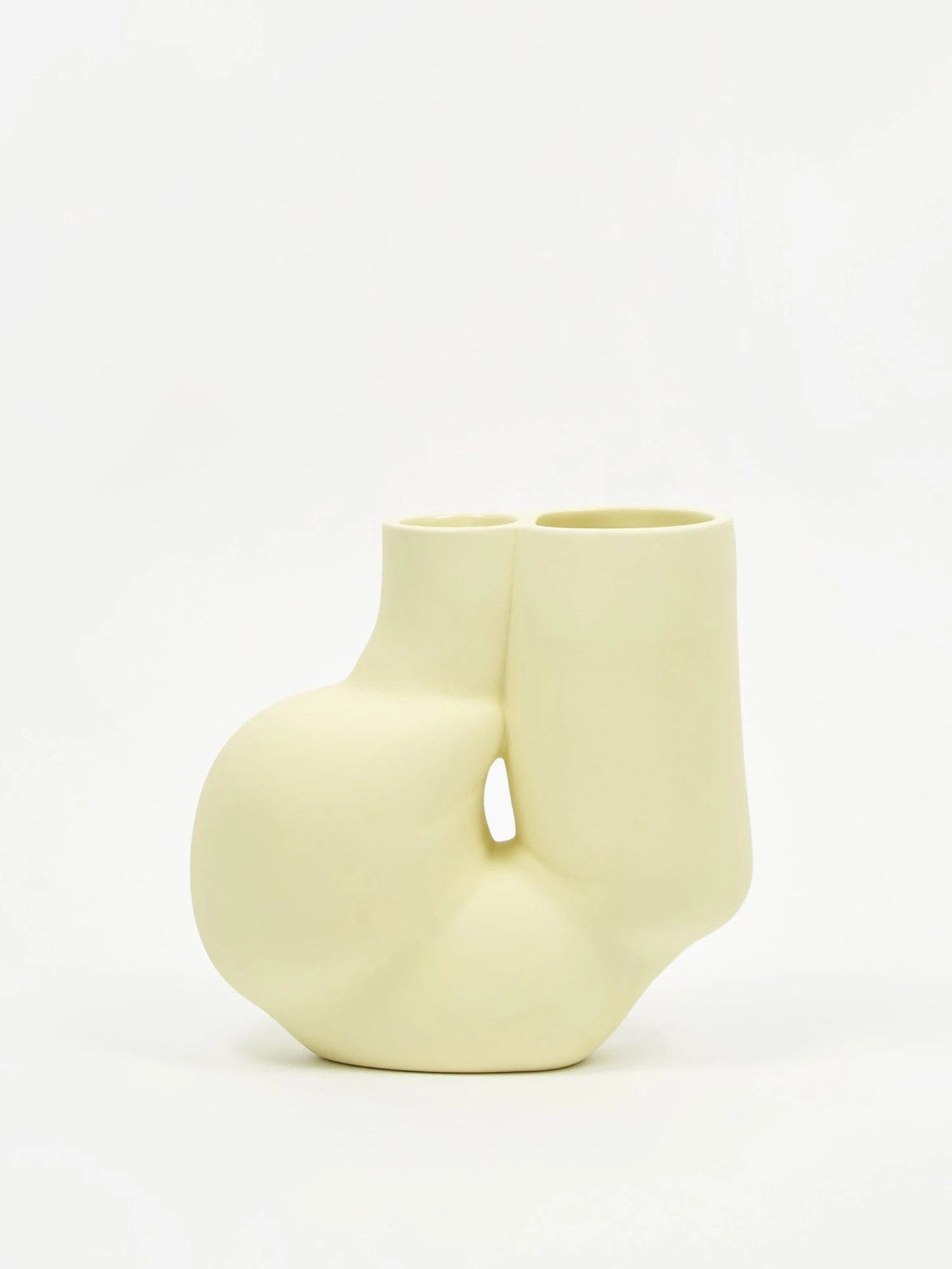 HAY W&S Chubby Vase - Soft Yellow 8 HAY W&S Chubby Vase - Soft Yellow - Image 6