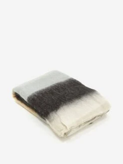 Malagoon Mohair Wool Throw 125cm X 150cm - Black/Grey -Home Decoration&Supplies MALAGOON MOHAIR WOOL THROW 125CM X 150CM BLACKGREY SS24 GOODHOOD 1