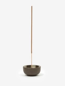 Mellow Incense Bowl Small - Dark Brown Check Inside -Home Decoration&Supplies MELLOW INCENSE BOWL SMALL DARK BROWN CHECK INSIDE SS21 GOODHOOD 64389
