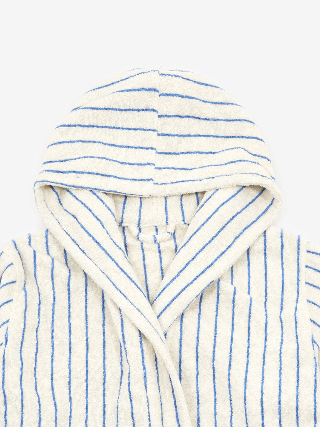 TEKLA Hooded Bath Robe - Coastal Blue Stripes 4 TEKLA Hooded Bath Robe - Coastal Blue Stripes - Image 2