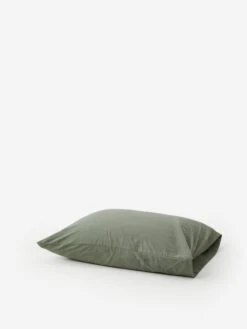 TEKLA Percale Pillow Case 50cm X 75cm - Olive Green