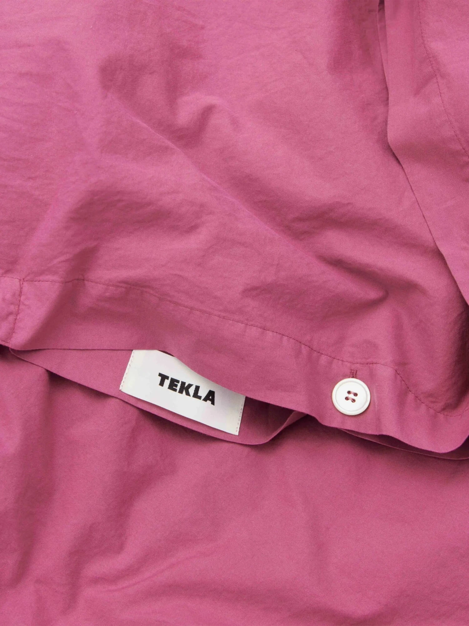 TEKLA Percale Double Duvet Cover 200cm X 200cm - Lingonberry 5 TEKLA Percale Double Duvet Cover 200cm X 200cm - Lingonberry - Image 3