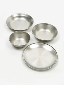 Snow Peak Tableware Set Large - Silver -Home Decoration&Supplies SNOW PEAK TABLEWARE SET LARGE SILVER SS22 GOODHOOD 125599