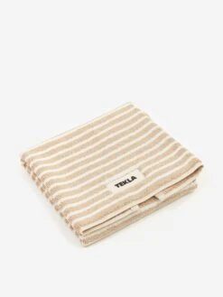 TEKLA Striped Bath Mat - Ivory Stripes