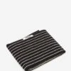 TEKLA Striped Hand Towel - Black Stripes -Home Decoration&Supplies TEKLA STRIPED HAND TOWEL BLACK STRIPES SS24 GOODHOOD