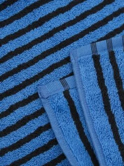 TEKLA Striped Hand Towel - Blue & Black Stripes -Home Decoration&Supplies TEKLA STRIPED HAND TOWEL BLUE BLACK STRIPES SS23 GOODHOOD 2