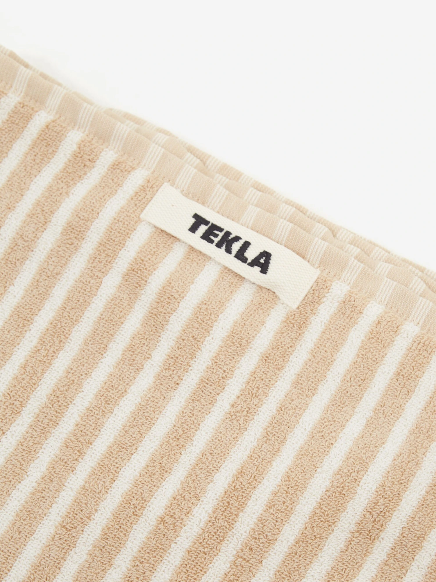 TEKLA Striped Hand Towel - Ivory Stripes 4 TEKLA Striped Hand Towel - Ivory Stripes - Image 2