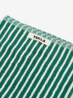 TEKLA Striped Hand Towel - Teal Green Stripes -Home Decoration&Supplies TEKLA STRIPED HAND TOWEL TEAL GREEN STRIPES SS24 GOODHOOD 2