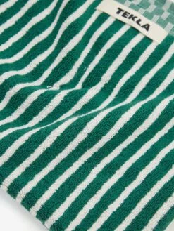 TEKLA Striped Hand Towel - Teal Green Stripes -Home Decoration&Supplies TEKLA STRIPED HAND TOWEL TEAL GREEN STRIPES SS24 GOODHOOD 3